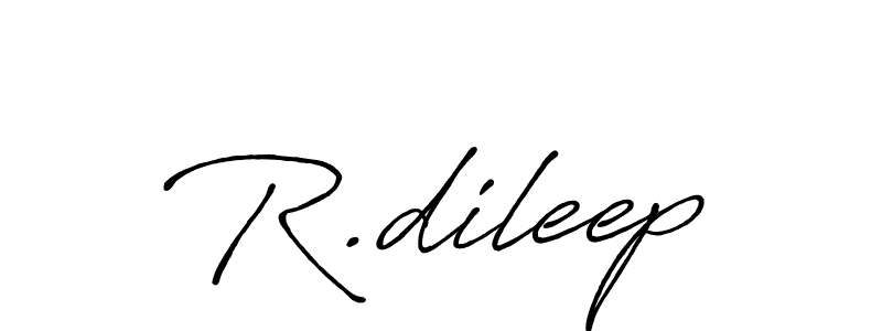 Design your own signature with our free online signature maker. With this signature software, you can create a handwritten (Antro_Vectra_Bolder) signature for name R.dileep. R.dileep signature style 7 images and pictures png