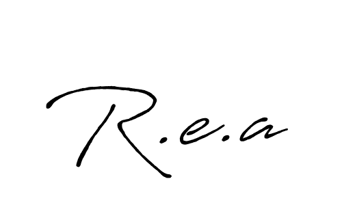 Make a beautiful signature design for name R.e.a. With this signature (Antro_Vectra_Bolder) style, you can create a handwritten signature for free. R.e.a signature style 7 images and pictures png