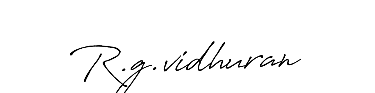 Make a beautiful signature design for name R.g.vidhuran. With this signature (Antro_Vectra_Bolder) style, you can create a handwritten signature for free. R.g.vidhuran signature style 7 images and pictures png
