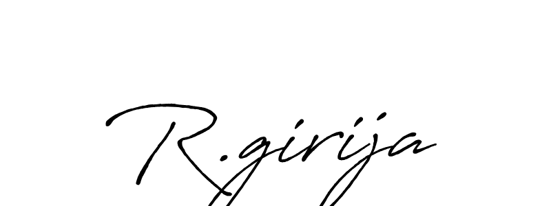 Use a signature maker to create a handwritten signature online. With this signature software, you can design (Antro_Vectra_Bolder) your own signature for name R.girija. R.girija signature style 7 images and pictures png