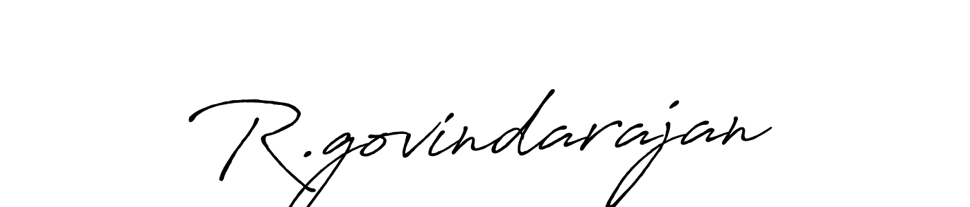 Create a beautiful signature design for name R.govindarajan. With this signature (Antro_Vectra_Bolder) fonts, you can make a handwritten signature for free. R.govindarajan signature style 7 images and pictures png