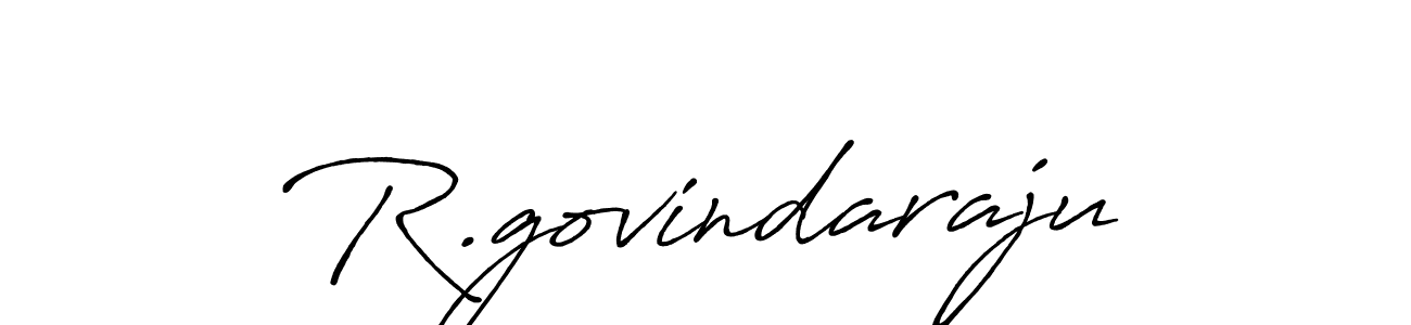 How to make R.govindaraju name signature. Use Antro_Vectra_Bolder style for creating short signs online. This is the latest handwritten sign. R.govindaraju signature style 7 images and pictures png