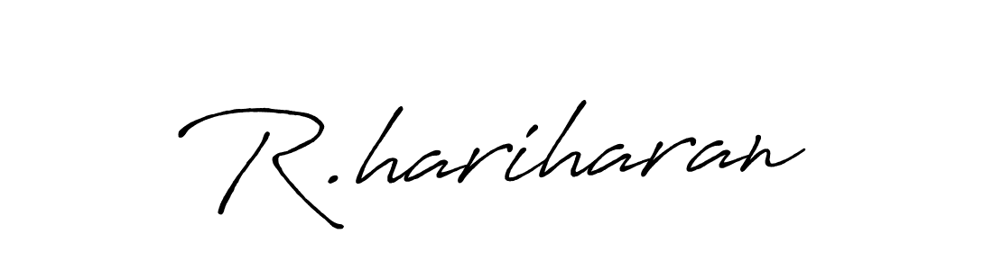 Use a signature maker to create a handwritten signature online. With this signature software, you can design (Antro_Vectra_Bolder) your own signature for name R.hariharan. R.hariharan signature style 7 images and pictures png