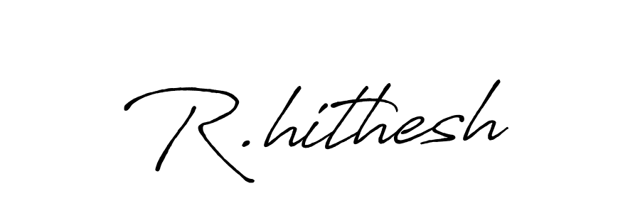 Create a beautiful signature design for name R.hithesh. With this signature (Antro_Vectra_Bolder) fonts, you can make a handwritten signature for free. R.hithesh signature style 7 images and pictures png