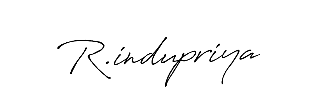 Create a beautiful signature design for name R.indupriya. With this signature (Antro_Vectra_Bolder) fonts, you can make a handwritten signature for free. R.indupriya signature style 7 images and pictures png