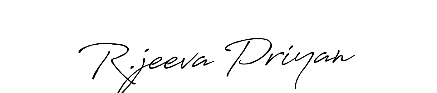 This is the best signature style for the R.jeeva Priyan name. Also you like these signature font (Antro_Vectra_Bolder). Mix name signature. R.jeeva Priyan signature style 7 images and pictures png