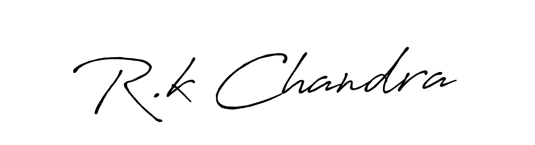 Use a signature maker to create a handwritten signature online. With this signature software, you can design (Antro_Vectra_Bolder) your own signature for name R.k Chandra. R.k Chandra signature style 7 images and pictures png