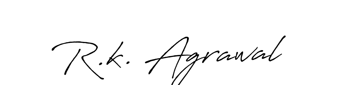 How to make R.k. Agrawal name signature. Use Antro_Vectra_Bolder style for creating short signs online. This is the latest handwritten sign. R.k. Agrawal signature style 7 images and pictures png