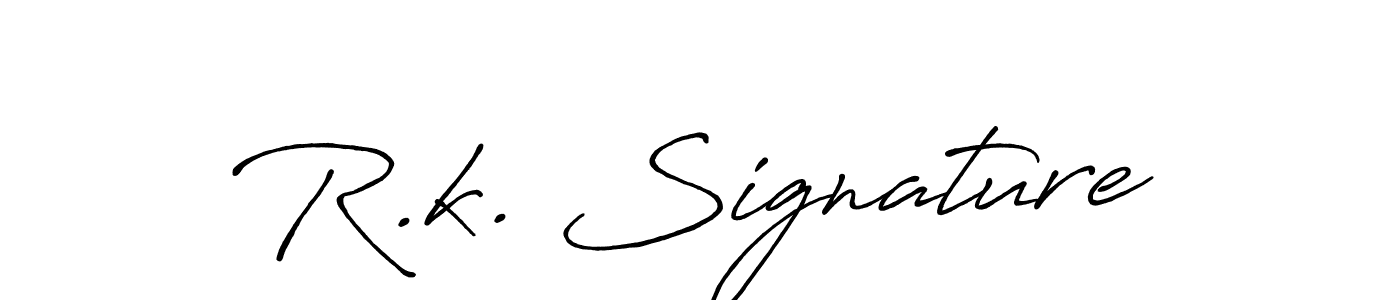 How to make R.k. Signature signature? Antro_Vectra_Bolder is a professional autograph style. Create handwritten signature for R.k. Signature name. R.k. Signature signature style 7 images and pictures png