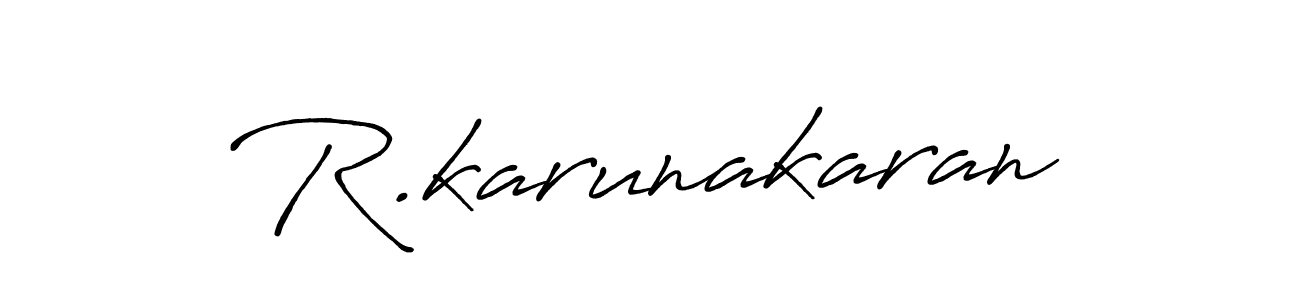 R.karunakaran stylish signature style. Best Handwritten Sign (Antro_Vectra_Bolder) for my name. Handwritten Signature Collection Ideas for my name R.karunakaran. R.karunakaran signature style 7 images and pictures png