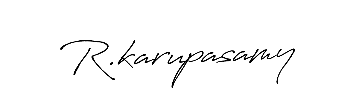 if you are searching for the best signature style for your name R.karupasamy. so please give up your signature search. here we have designed multiple signature styles  using Antro_Vectra_Bolder. R.karupasamy signature style 7 images and pictures png