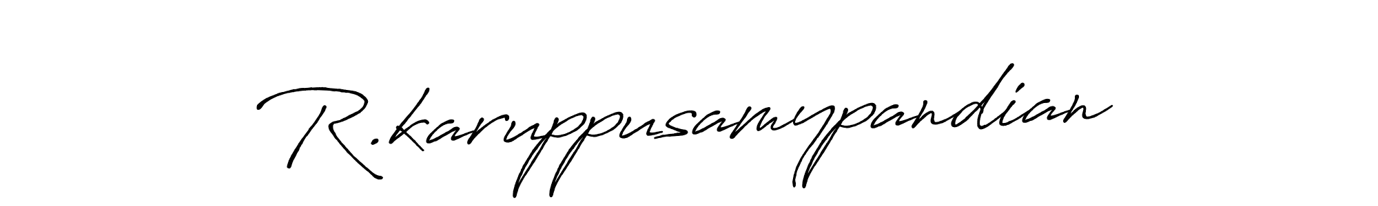 Use a signature maker to create a handwritten signature online. With this signature software, you can design (Antro_Vectra_Bolder) your own signature for name R.karuppusamypandian. R.karuppusamypandian signature style 7 images and pictures png