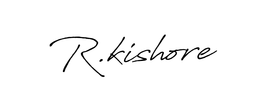 How to make R.kishore name signature. Use Antro_Vectra_Bolder style for creating short signs online. This is the latest handwritten sign. R.kishore signature style 7 images and pictures png