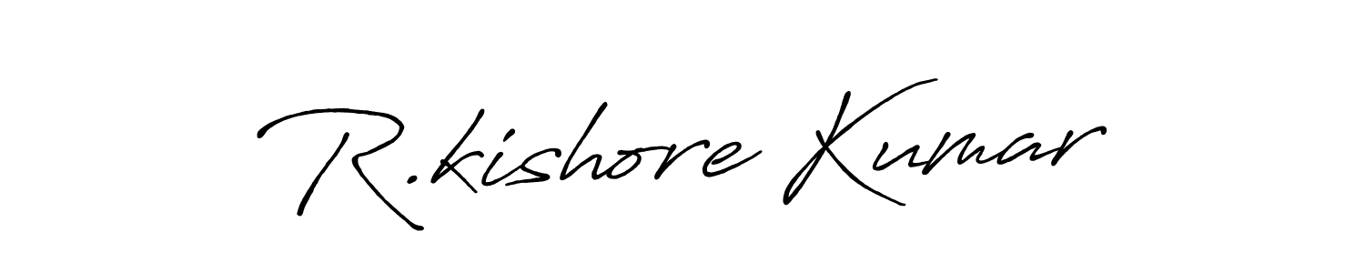 Make a beautiful signature design for name R.kishore Kumar. With this signature (Antro_Vectra_Bolder) style, you can create a handwritten signature for free. R.kishore Kumar signature style 7 images and pictures png