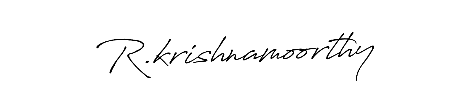 R.krishnamoorthy stylish signature style. Best Handwritten Sign (Antro_Vectra_Bolder) for my name. Handwritten Signature Collection Ideas for my name R.krishnamoorthy. R.krishnamoorthy signature style 7 images and pictures png