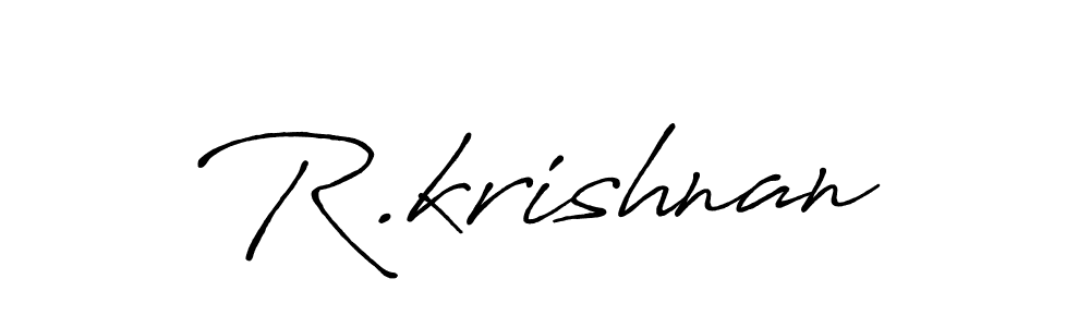 if you are searching for the best signature style for your name R.krishnan. so please give up your signature search. here we have designed multiple signature styles  using Antro_Vectra_Bolder. R.krishnan signature style 7 images and pictures png
