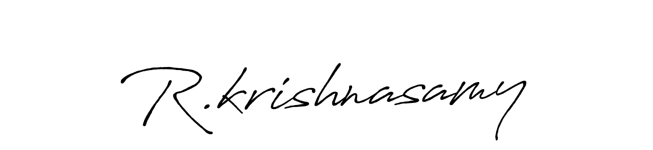 Also You can easily find your signature by using the search form. We will create R.krishnasamy name handwritten signature images for you free of cost using Antro_Vectra_Bolder sign style. R.krishnasamy signature style 7 images and pictures png