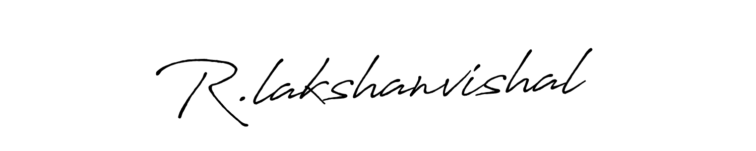 Use a signature maker to create a handwritten signature online. With this signature software, you can design (Antro_Vectra_Bolder) your own signature for name R.lakshanvishal. R.lakshanvishal signature style 7 images and pictures png