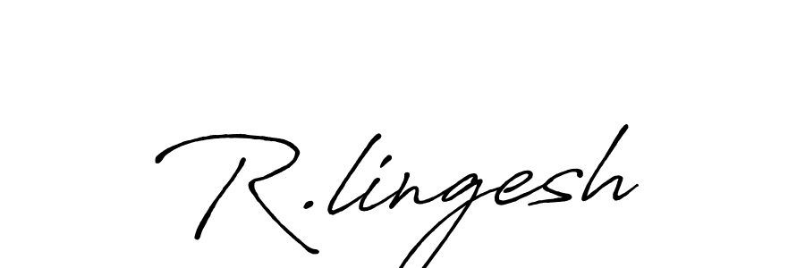 The best way (Antro_Vectra_Bolder) to make a short signature is to pick only two or three words in your name. The name R.lingesh include a total of six letters. For converting this name. R.lingesh signature style 7 images and pictures png