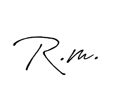 Also You can easily find your signature by using the search form. We will create R.m. name handwritten signature images for you free of cost using Antro_Vectra_Bolder sign style. R.m. signature style 7 images and pictures png