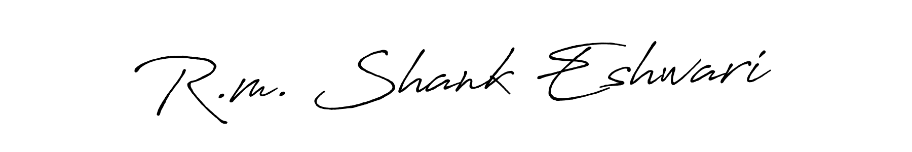 How to make R.m. Shank Eshwari name signature. Use Antro_Vectra_Bolder style for creating short signs online. This is the latest handwritten sign. R.m. Shank Eshwari signature style 7 images and pictures png