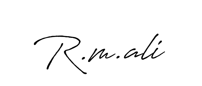 You should practise on your own different ways (Antro_Vectra_Bolder) to write your name (R.m.ali) in signature. don't let someone else do it for you. R.m.ali signature style 7 images and pictures png