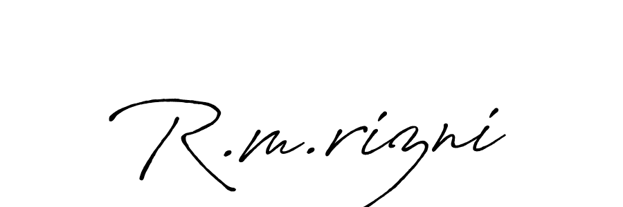 How to make R.m.rizni signature? Antro_Vectra_Bolder is a professional autograph style. Create handwritten signature for R.m.rizni name. R.m.rizni signature style 7 images and pictures png