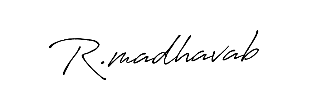 You should practise on your own different ways (Antro_Vectra_Bolder) to write your name (R.madhavab) in signature. don't let someone else do it for you. R.madhavab signature style 7 images and pictures png