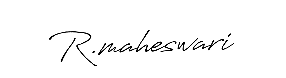 It looks lik you need a new signature style for name R.maheswari. Design unique handwritten (Antro_Vectra_Bolder) signature with our free signature maker in just a few clicks. R.maheswari signature style 7 images and pictures png
