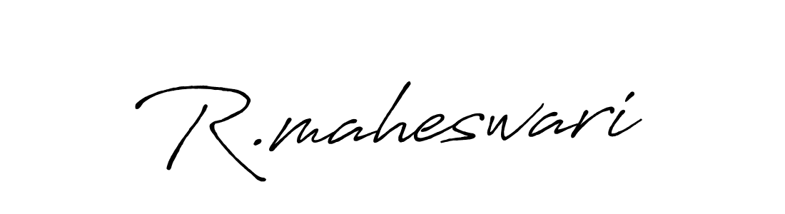 Design your own signature with our free online signature maker. With this signature software, you can create a handwritten (Antro_Vectra_Bolder) signature for name R.maheswari. R.maheswari signature style 7 images and pictures png