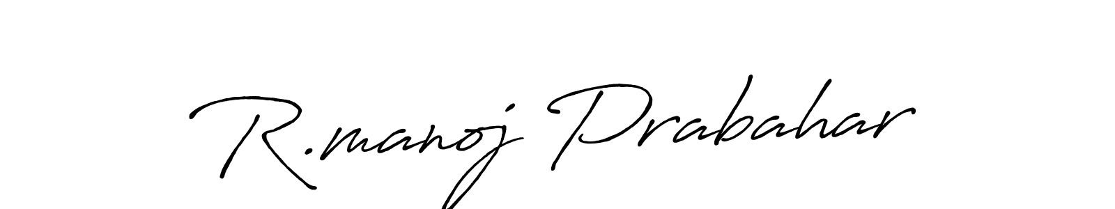 Make a beautiful signature design for name R.manoj Prabahar. Use this online signature maker to create a handwritten signature for free. R.manoj Prabahar signature style 7 images and pictures png