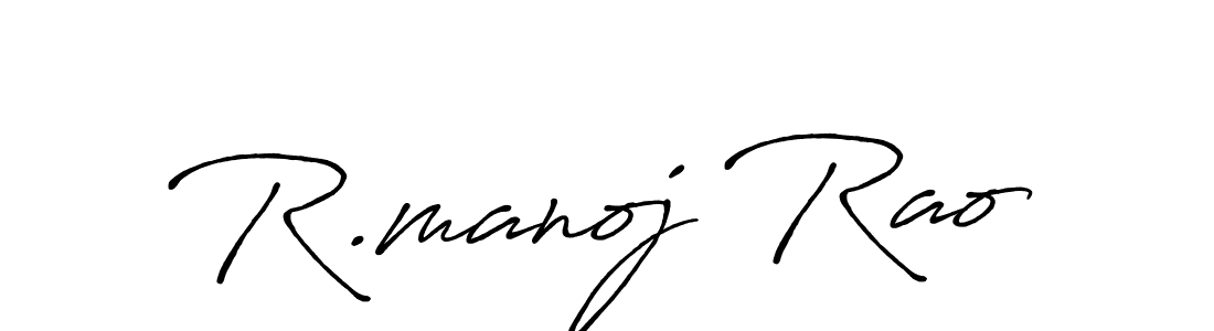 Also we have R.manoj Rao name is the best signature style. Create professional handwritten signature collection using Antro_Vectra_Bolder autograph style. R.manoj Rao signature style 7 images and pictures png