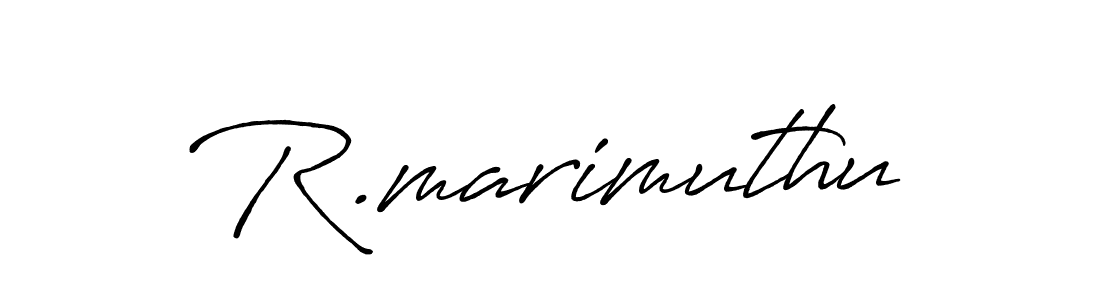 Create a beautiful signature design for name R.marimuthu. With this signature (Antro_Vectra_Bolder) fonts, you can make a handwritten signature for free. R.marimuthu signature style 7 images and pictures png