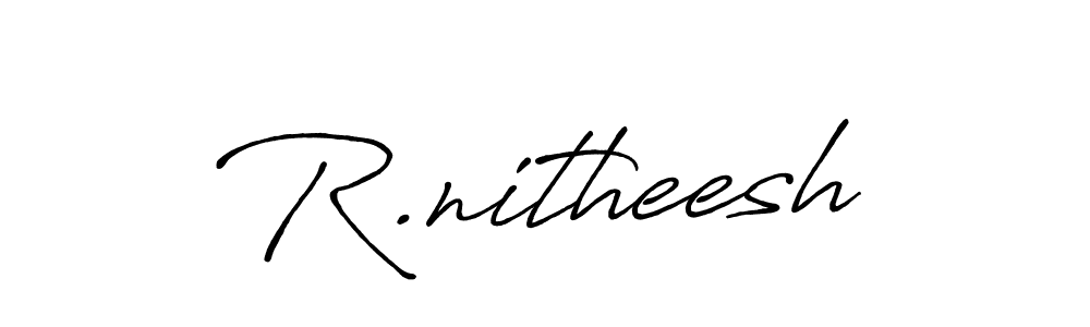 This is the best signature style for the R.nitheesh name. Also you like these signature font (Antro_Vectra_Bolder). Mix name signature. R.nitheesh signature style 7 images and pictures png