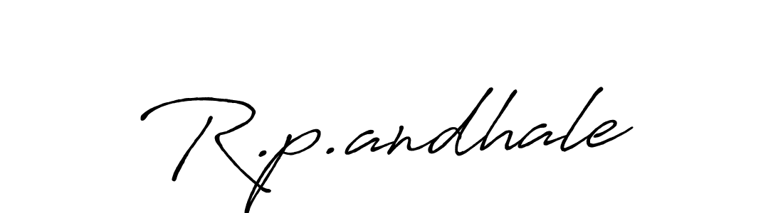 R.p.andhale stylish signature style. Best Handwritten Sign (Antro_Vectra_Bolder) for my name. Handwritten Signature Collection Ideas for my name R.p.andhale. R.p.andhale signature style 7 images and pictures png