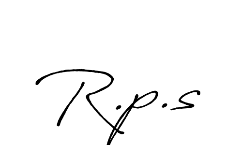 Design your own signature with our free online signature maker. With this signature software, you can create a handwritten (Antro_Vectra_Bolder) signature for name R.p.s. R.p.s signature style 7 images and pictures png