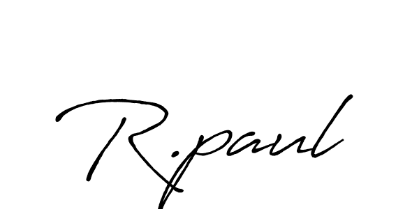 Use a signature maker to create a handwritten signature online. With this signature software, you can design (Antro_Vectra_Bolder) your own signature for name R.paul. R.paul signature style 7 images and pictures png