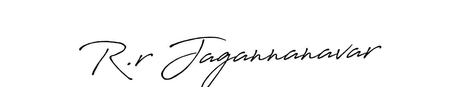 How to make R.r Jagannanavar name signature. Use Antro_Vectra_Bolder style for creating short signs online. This is the latest handwritten sign. R.r Jagannanavar signature style 7 images and pictures png