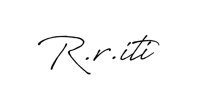 Make a beautiful signature design for name R.r.iti. With this signature (Antro_Vectra_Bolder) style, you can create a handwritten signature for free. R.r.iti signature style 7 images and pictures png