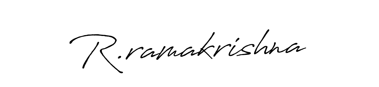 Design your own signature with our free online signature maker. With this signature software, you can create a handwritten (Antro_Vectra_Bolder) signature for name R.ramakrishna. R.ramakrishna signature style 7 images and pictures png