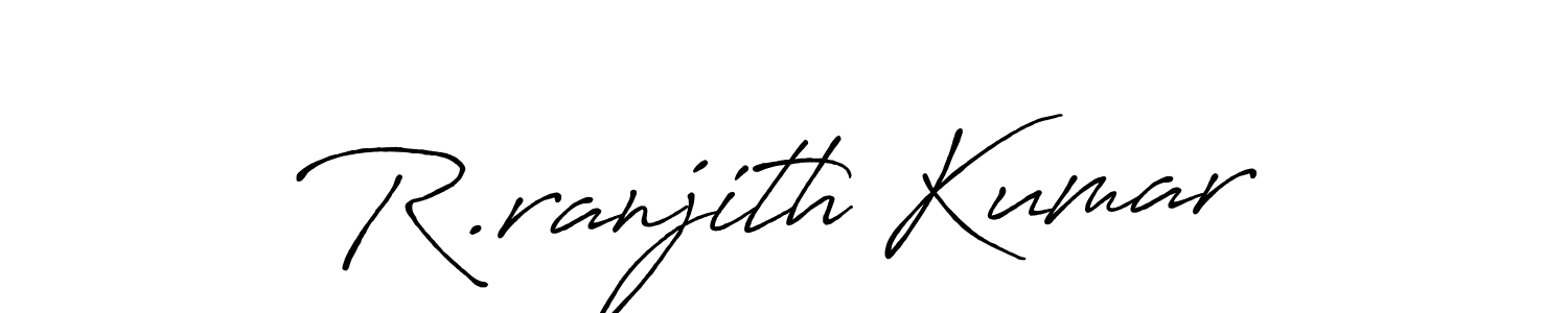 How to make R.ranjith Kumar signature? Antro_Vectra_Bolder is a professional autograph style. Create handwritten signature for R.ranjith Kumar name. R.ranjith Kumar signature style 7 images and pictures png