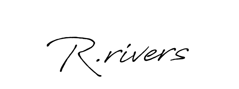 Also You can easily find your signature by using the search form. We will create R.rivers name handwritten signature images for you free of cost using Antro_Vectra_Bolder sign style. R.rivers signature style 7 images and pictures png