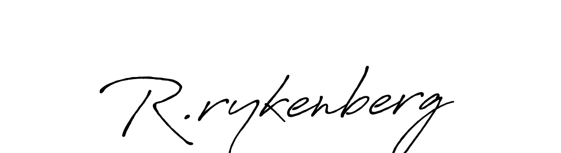 Make a beautiful signature design for name R.rykenberg. With this signature (Antro_Vectra_Bolder) style, you can create a handwritten signature for free. R.rykenberg signature style 7 images and pictures png