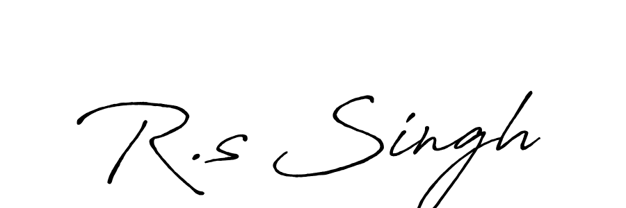 R.s Singh stylish signature style. Best Handwritten Sign (Antro_Vectra_Bolder) for my name. Handwritten Signature Collection Ideas for my name R.s Singh. R.s Singh signature style 7 images and pictures png