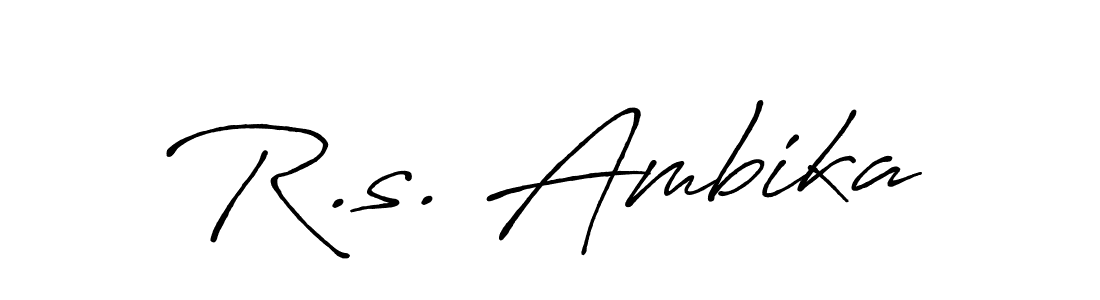 Once you've used our free online signature maker to create your best signature Antro_Vectra_Bolder style, it's time to enjoy all of the benefits that R.s. Ambika name signing documents. R.s. Ambika signature style 7 images and pictures png