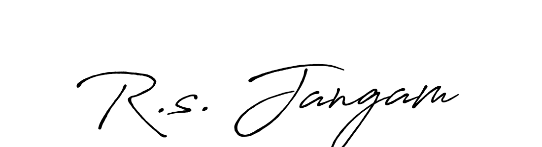 You should practise on your own different ways (Antro_Vectra_Bolder) to write your name (R.s. Jangam) in signature. don't let someone else do it for you. R.s. Jangam signature style 7 images and pictures png