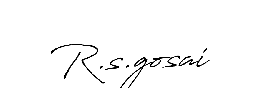 How to make R.s.gosai name signature. Use Antro_Vectra_Bolder style for creating short signs online. This is the latest handwritten sign. R.s.gosai signature style 7 images and pictures png