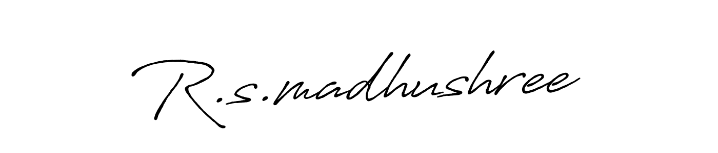 You can use this online signature creator to create a handwritten signature for the name R.s.madhushree. This is the best online autograph maker. R.s.madhushree signature style 7 images and pictures png