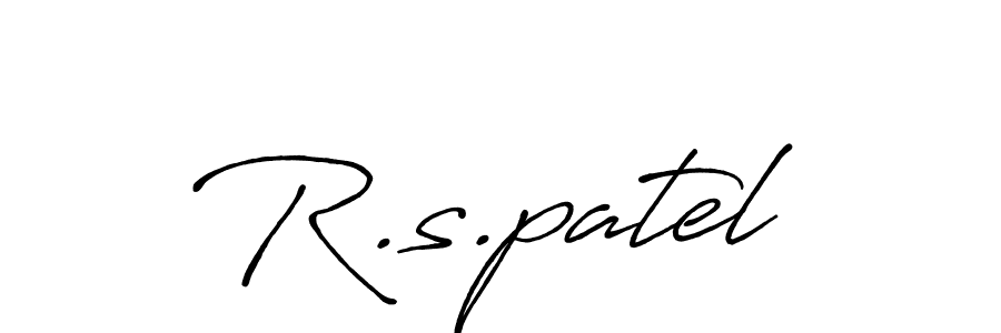 Design your own signature with our free online signature maker. With this signature software, you can create a handwritten (Antro_Vectra_Bolder) signature for name R.s.patel. R.s.patel signature style 7 images and pictures png