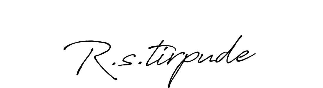 You should practise on your own different ways (Antro_Vectra_Bolder) to write your name (R.s.tirpude) in signature. don't let someone else do it for you. R.s.tirpude signature style 7 images and pictures png